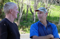 Team consulting on an effluent pond