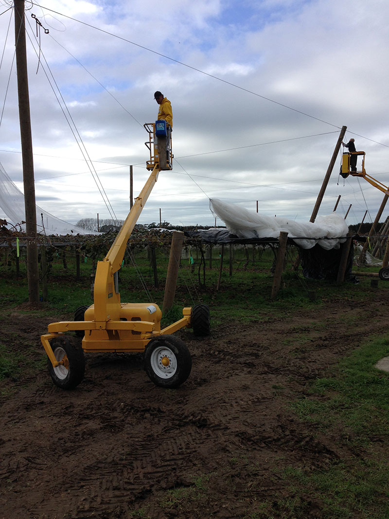 Construction of effluent pond lining